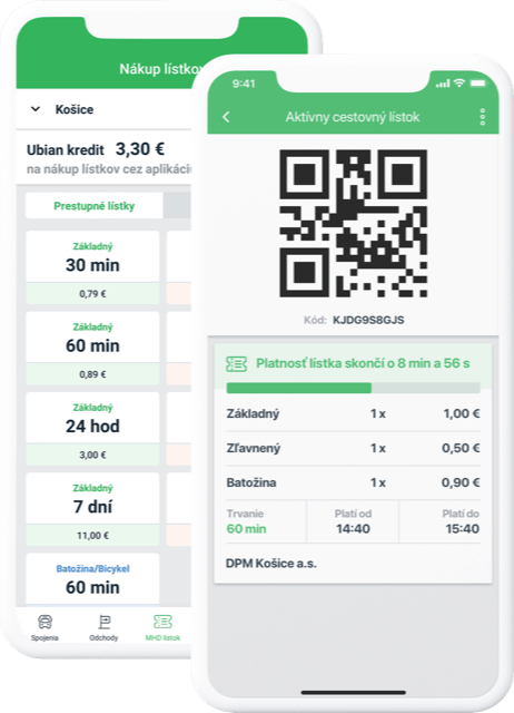 Ubian.sk MHD Lístok